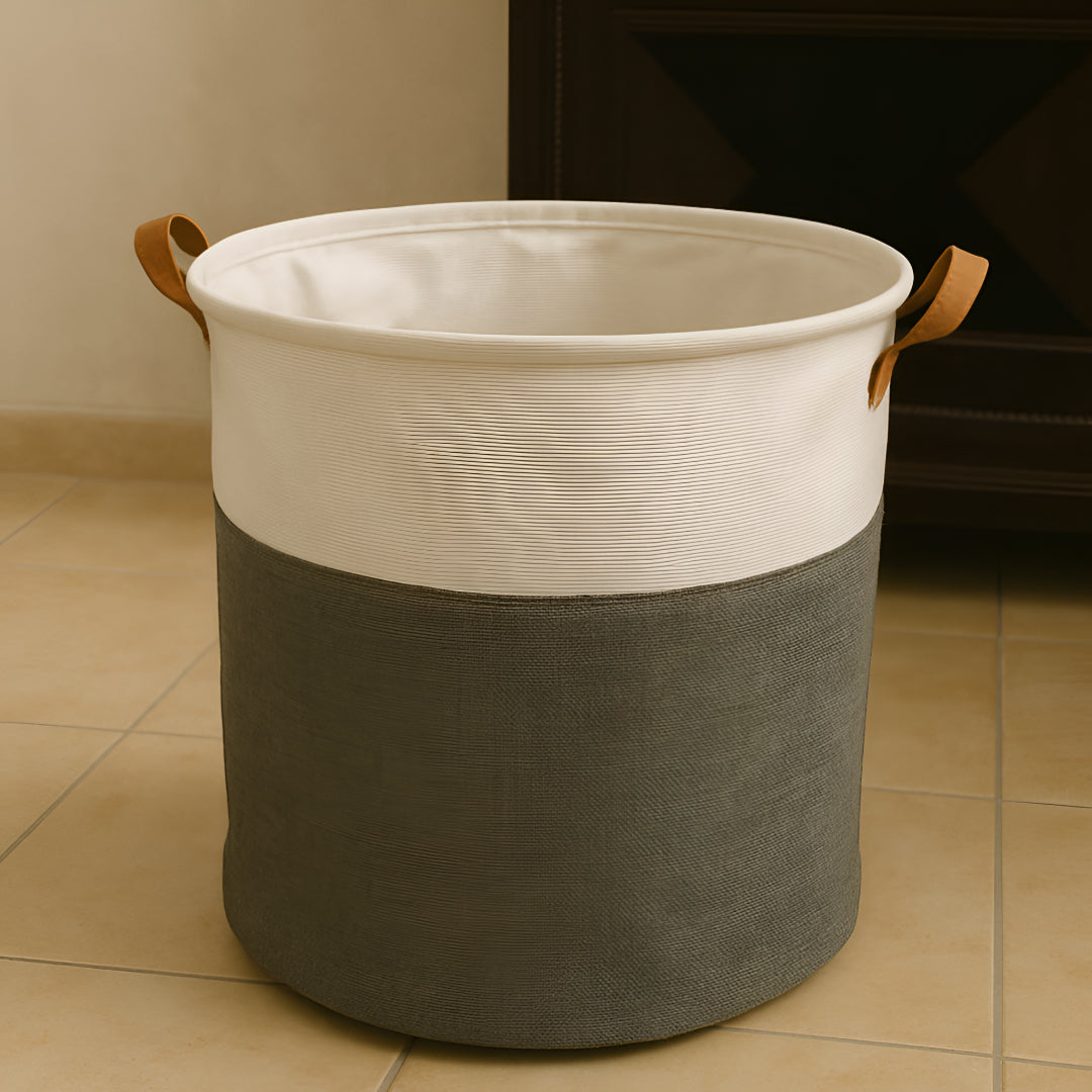 Foldable Laundry Basket Round Fabric