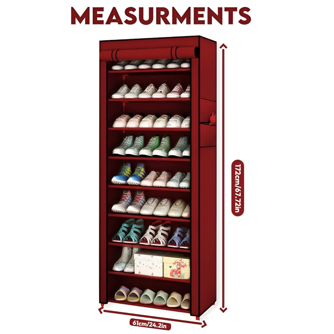 Zipper Shoe Rack 10 Layer