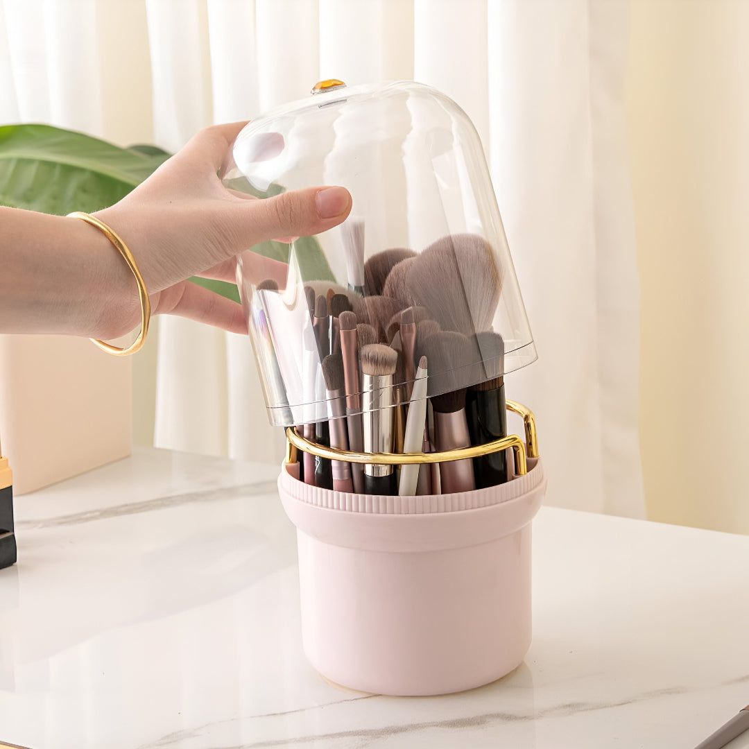 Makeup Brush Holder Organizer with Lid Dustproof
