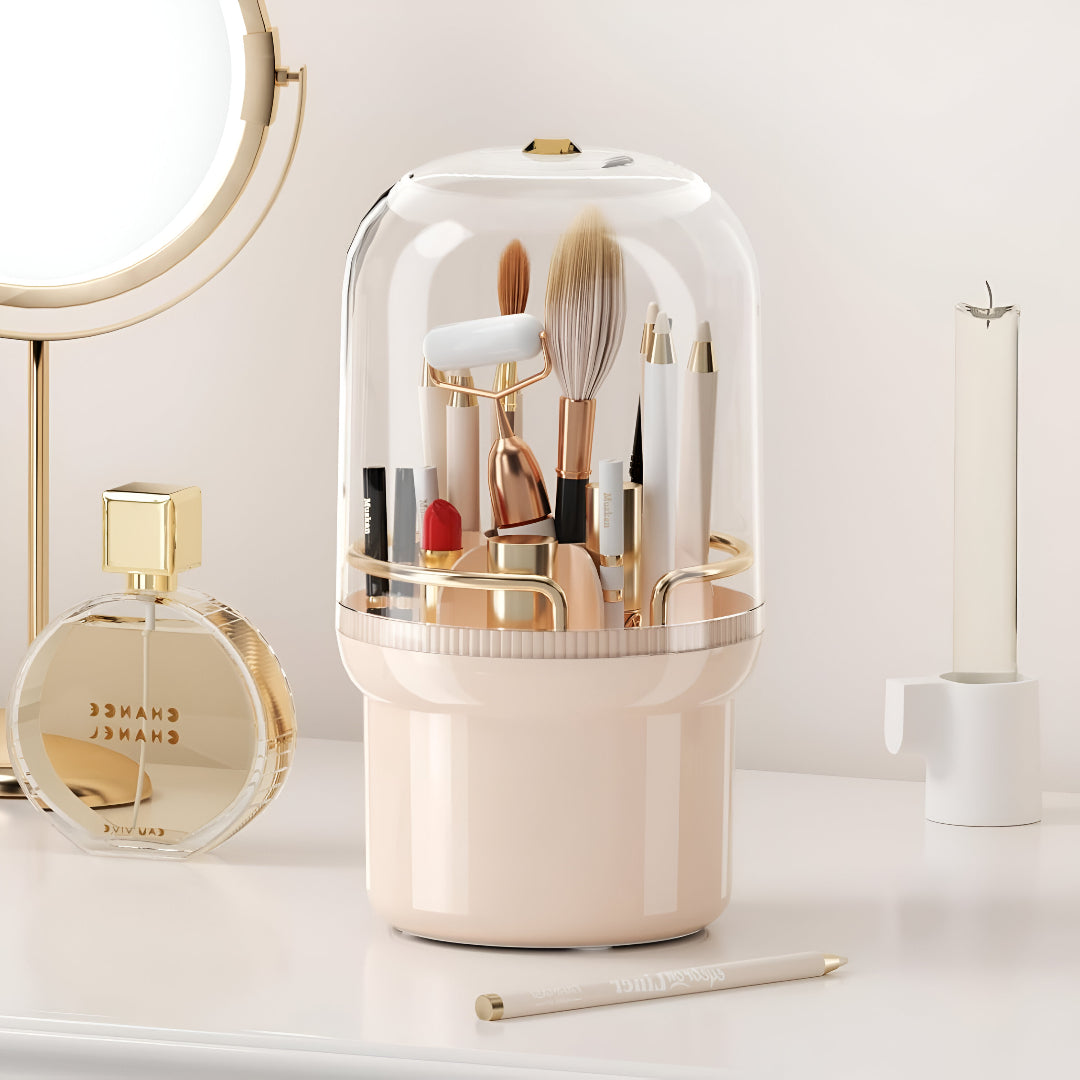 Makeup Brush Holder Organizer with Lid Dustproof
